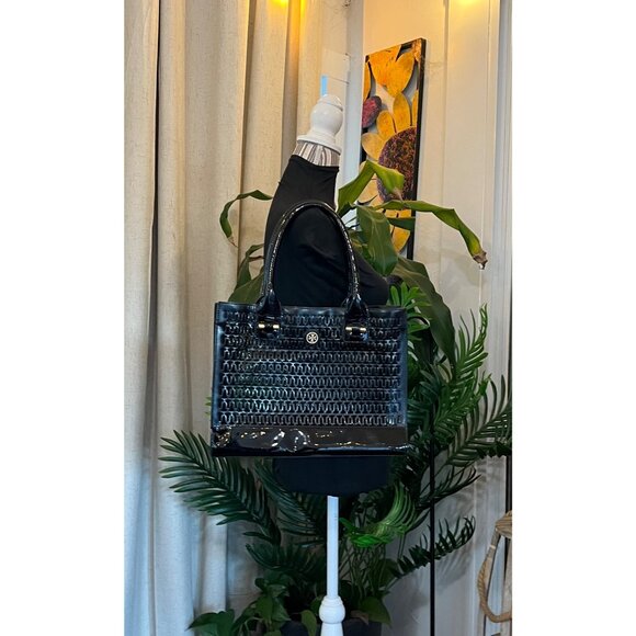 ✺✺ AUTHENTIC TORY BURCH Black Robinson Cut Out Tote ✺✺ - Picture 9 of 9